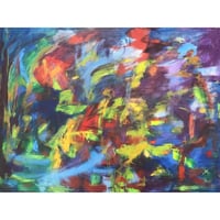 Image 4 of Christine Opolos 1970s Abstract Expressionist Oil Painting, Signed, Dated 1971