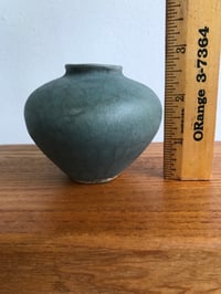 Image 6 of Antique Miniature Celadon Pot, Gray-Blue Glaze