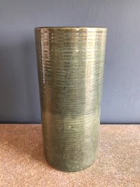 Image 5 of Vintage 1940s Zanesville Model 4010 Stoneware Vase