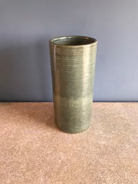 Image 2 of Vintage 1940s Zanesville Model 4010 Stoneware Vase