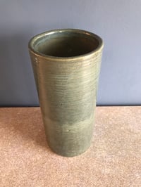 Image 3 of Vintage 1940s Zanesville Model 4010 Stoneware Vase