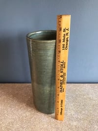 Image 9 of Vintage 1940s Zanesville Model 4010 Stoneware Vase