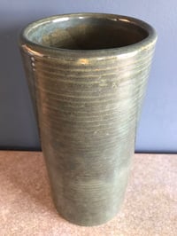 Image 4 of Vintage 1940s Zanesville Model 4010 Stoneware Vase