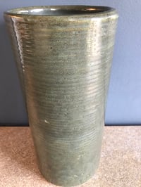Image 6 of Vintage 1940s Zanesville Model 4010 Stoneware Vase