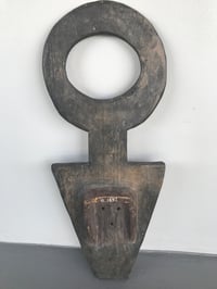 Image 7 of Large Antique Nafana Bedu Ceremonial Shield Mask, Ivory Coast, Early 20th Century