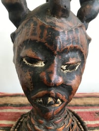 Image 8 of Early 20th Century Awesome and Authentic Ekoi Ejagham Horned Figure Head Dress Southern Nigeria