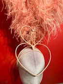 Image of PINK metal showgirls headpiece frame and feathers 