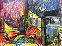 Image 5 of Vintage Hans Hofmann 'Works on Paper' Exhibition print, Pace/Columbus 1980