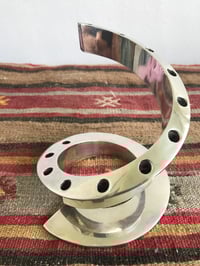 Image 4 of Vintage Bertil Vallien for Dansk Designs Silverplated Spiral Candle Holder