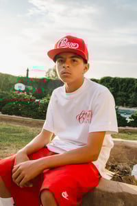 Image 2 of Smile Now Cry Later (White Tee w/ Red Print) by George Sanchez 