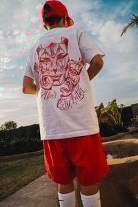 Image 3 of Smile Now Cry Later (White Tee w/ Red Print) by George Sanchez 