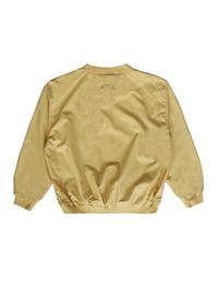 Image 2 of "Big M" Nylon Pullover Crewneck Butter Yellow/ Cream Embroidery