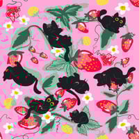 Image 9 of Studio Purr Strawberry Season Kitties Unisex Hoodie