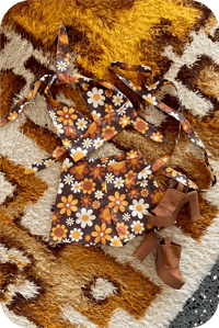 Heartbreaker Halter And Highway Shorts set in Cotton Sunny Side up brown