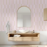 Image 2 of Blush Mod Stripes Peel and Stick Wallpaper