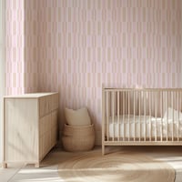 Image 5 of Blush Mod Stripes Peel and Stick Wallpaper