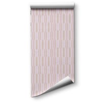 Image 3 of Blush Mod Stripes Peel and Stick Wallpaper
