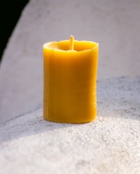 Image 1 of Small Beeswax Pillar Candle | 20 Hours