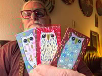 Image 2 of Kevin Seconds - Tiny Haiku Owls / 3-Piece Set Series, Vol. 1 / #6 of 30 