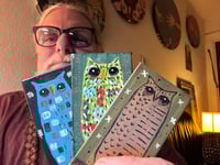 Image 2 of Kevin Seconds - Tiny Haiku Owls / 3-Piece Set Series, Vol. 1 / #7 of 30 
