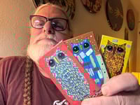 Image 2 of Kevin Seconds - Tiny Haiku Owls / 3-Piece Set Series, Vol. 1 / #8 of 30 