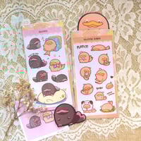 Image 3 of Platty & Friends! Platypus Otter Beluga Turtle Duck Frog Clear Stickers