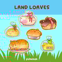Image 1 of Land loaves | Keychain & Sticker pack