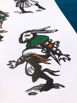 The Mummers risograph print 