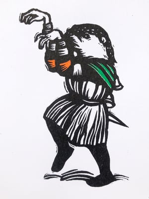 The Mummers risograph print 