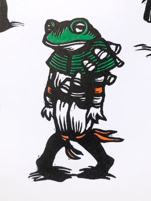The Mummers risograph print 