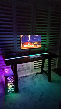 Image 4 of RGB River Resin Desk - Sit/Stand or Fixed
