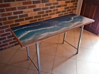 Image 1 of Resin Beach Hallway Table/Desk