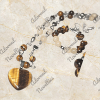 Image 1 of ANA826165 - Tiger Stone & Moonstone bead Jewelry set.  