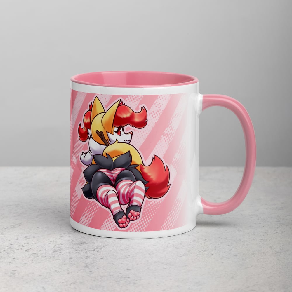 Pink Striped Phox Mug