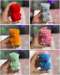 Image 3 of Crochet Gummy Bear Keychain – Handmade Amigurumi Bear – Haribo-Inspired Plush Charm Kawaii