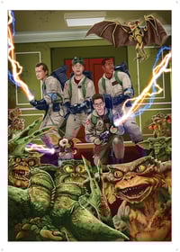 Ghostbusters Meets Gremlins A3 Print