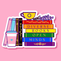 Identi-Teas: Diverse Books Open Minds Sticker, 2"