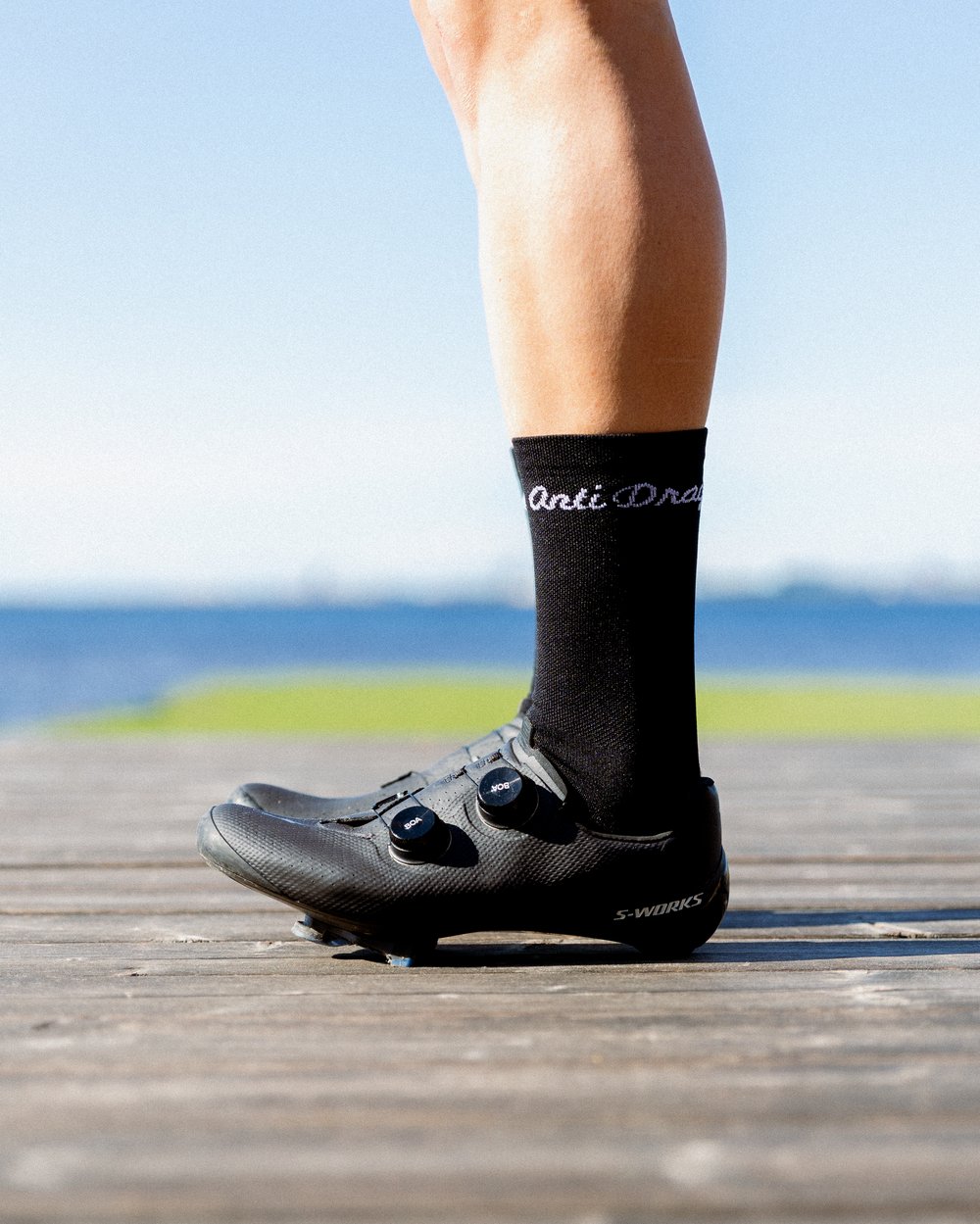 Image of Black 7 inch tall AntiDrag sock 2024
