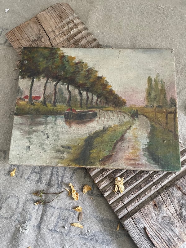 Image of Barge Oil on Canvas 