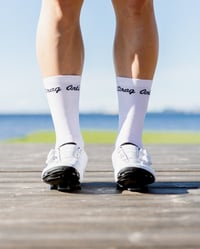 Image 2 of White 7 inch tall AntiDrag sock 2024
