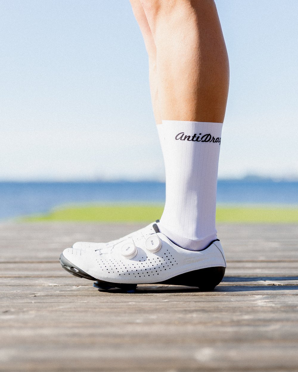 Image of The AERO Cycling Sock - White