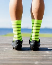 Image 3 of 6.5 inch tall "Yellow & Lime" Summer Sock