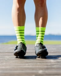 Image 2 of 6.5 inch tall "Yellow & Lime" Summer Sock