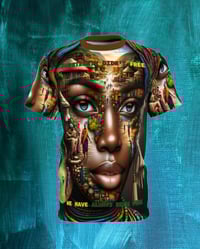 Image 1 of "My Village is Within Me"  all over print T-SHIRT S -3XL by Clothing with meaning Myz T's