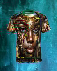 Image 11 of "My Village is Within Me"  all over print T-SHIRT S -3XL by Clothing with meaning Myz T's