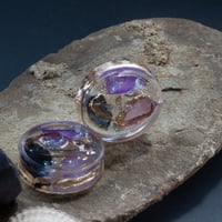 Image 2 of 40MM (1.57") Plugs - Epoxy Resin GEODE Collection - Stretched Ears
