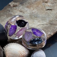 Image 1 of 40MM (1.57") Plugs - Epoxy Resin GEODE Collection - Stretched Ears