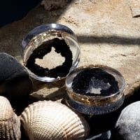Image 1 of 38MM (1.49") Plugs - Epoxy Resin GEODE Collection - Stretched Ears