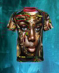 Image 9 of "My Village is Within Me"  all over print T-SHIRT S -3XL by Clothing with meaning Myz T's