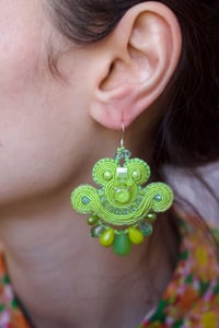 Image 1 of Mini Earrings - Chartreuse